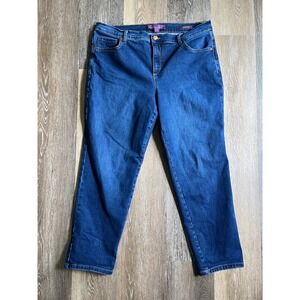Gloria Vanderbilt Amanda Jeans Women 16WS Blue Excellent High Rise Tapered Leg